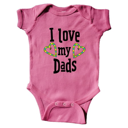 

Inktastic I Love my Dads- hearts Gift Baby Boy or Baby Girl Bodysuit