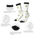thumbnail image 3 of Cauagu Bee Print Crew Socks for Women and Men,Adult Athletic Running Socks 1-Pair Sports Socks Work Gear Socks with Moisture Wicking, 3 of 6