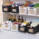 thumbnail image 2 of Cesta De Almacenamiento De Plástico De Estilo Japonés Contenedores De Almacenamiento Apilables Fruta Juguetes Ropa Guantera Cesta De Almacenamiento De Desechos Con Asas Yuarrent HA023024-00, 2 of 7