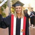 thumbnail image 5 of Emblem Singapore Flag Graduation Stole Graduate Shawl Sash Scraf Gift For Abroad Student International Study (Square), 5 of 6