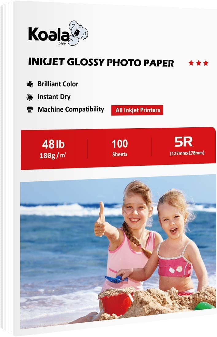 Koala Photo Paper 5x7 Inches High Glossy 230gsm Compatible with Inkjet Printer 100 Sheets 