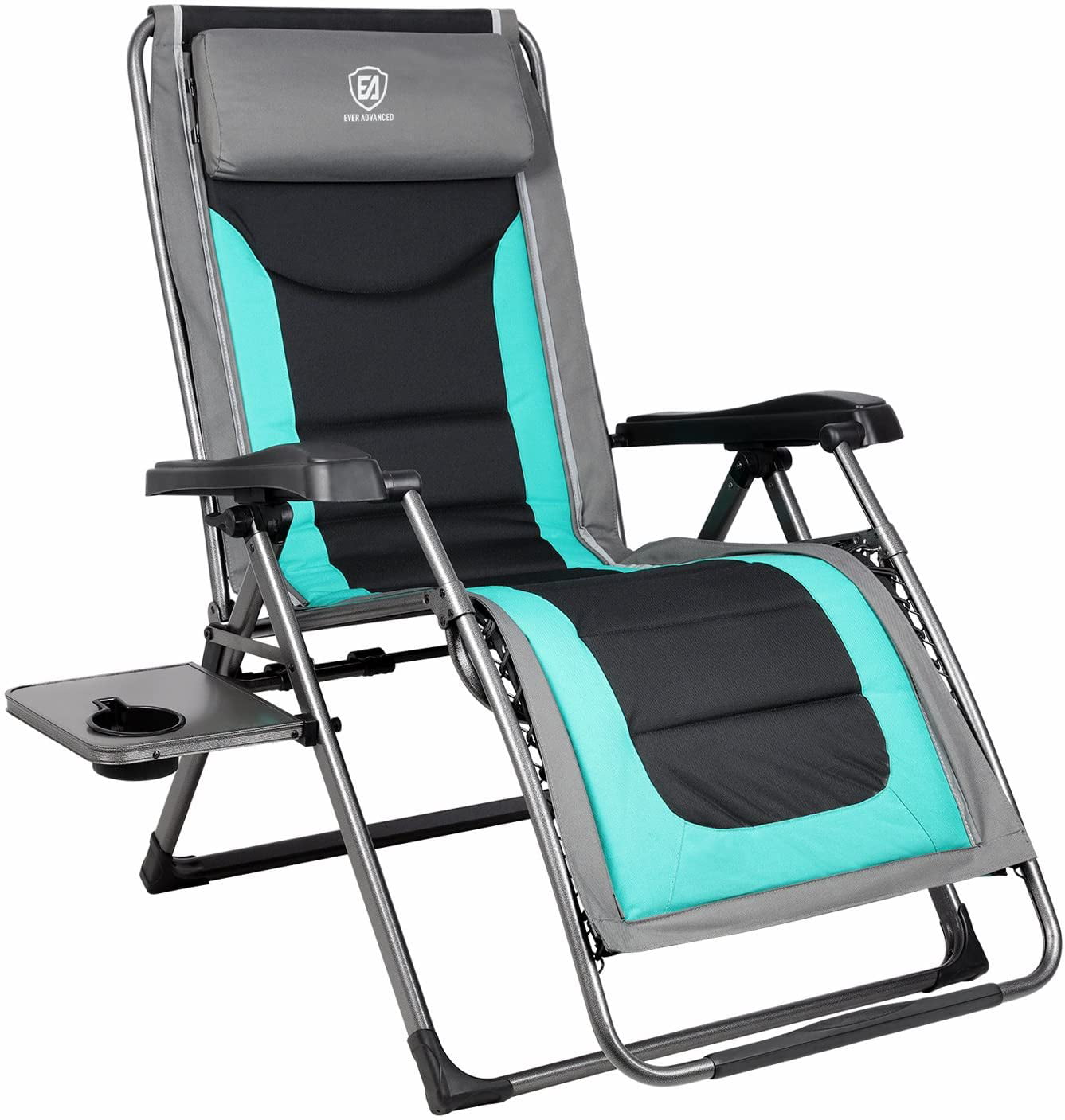 Ever Advanced Oversize Xl Zero Gravity Recliner Padded Patio Lounger Chair With Adjustable Headrest Support 350lbs Green Walmart Com Walmart Com