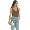 thumbnail image 3 of Womens Knit Crop Tops 2024 Trendy Summer Sexy Sleeveless Basic Shirt V Neck Cute Ribbed Tank Top, 3 of 5
