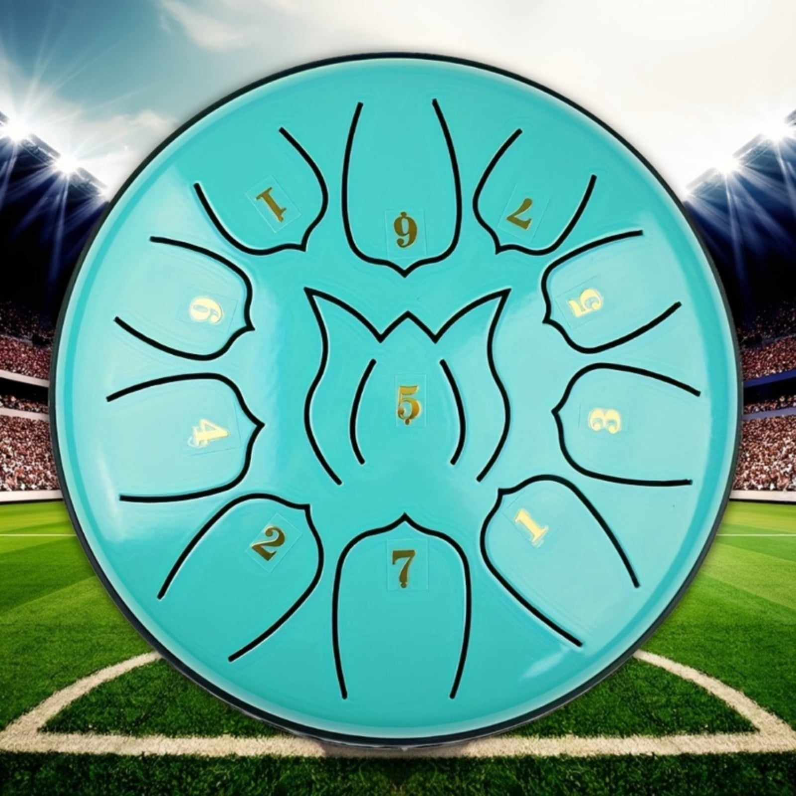 Charefin Steel Tongue Drum 6in 11-Note D Major Ethereal Outdoor Rain Drum Healing Percussion Instrument with Storage Bag, Drumsticks, Music Book, Closing Ceremony Meditation Yoga Gift