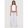thumbnail image 2 of Women's Open Side Tie Wide Leg Jeans, 2 of 5