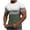 Army Green, variant on T-Shirts for Men Fashion Casual Loose Color Splice Elastic Short Sleeve Round Neck Pullover Waffle Tops Green S