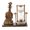 Golden, variant on Violin Sand Hourglass Ornament,Retro Bronze Silver Finish,Reversible Calming Sand Timer Desk Ornament for Home Office & Birthday Gift