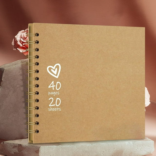 Birdeem DIY Scrapbook Album for Wedding and Baby Memories, Handmade Photo Album with Refillable Pages, Interactive Keepsake Journal for Couples & New Parents,Bilingual Memory Book, Loose Leaf Design
