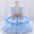 thumbnail image 4 of Christening Lace Flower Baby Girl Dress Princess Formal Prom Tutu Ball Gown, 4 of 7