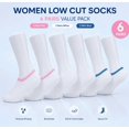 thumbnail image 5 of 6 Pairs Socks Womens Cushioned Low Cut Invisible Liner Socks for Sneakers Casual Daily Wear, 5 of 6