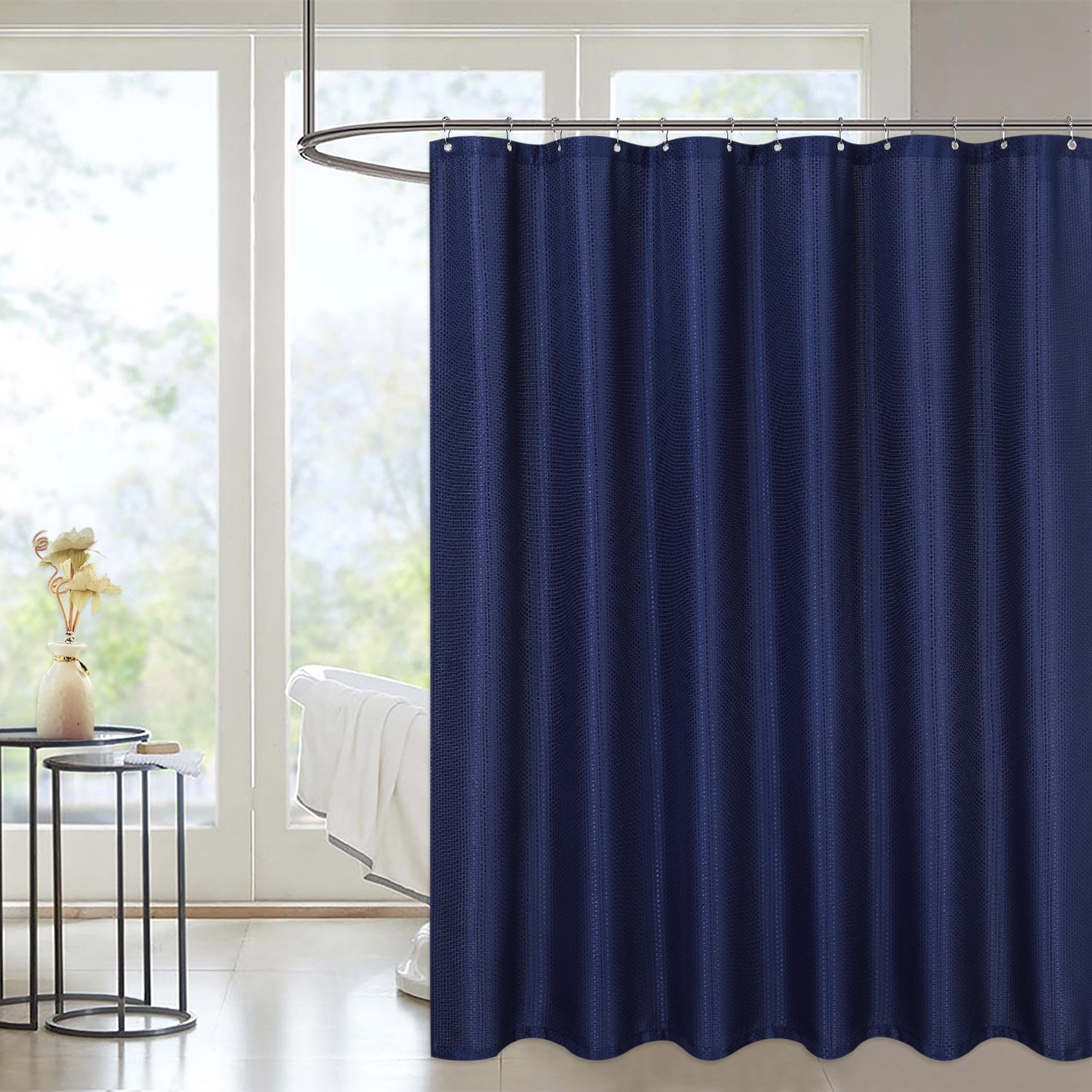 GlowSol 72"x72" Fabric Shower Curtain Water Resistant Heavy Weight