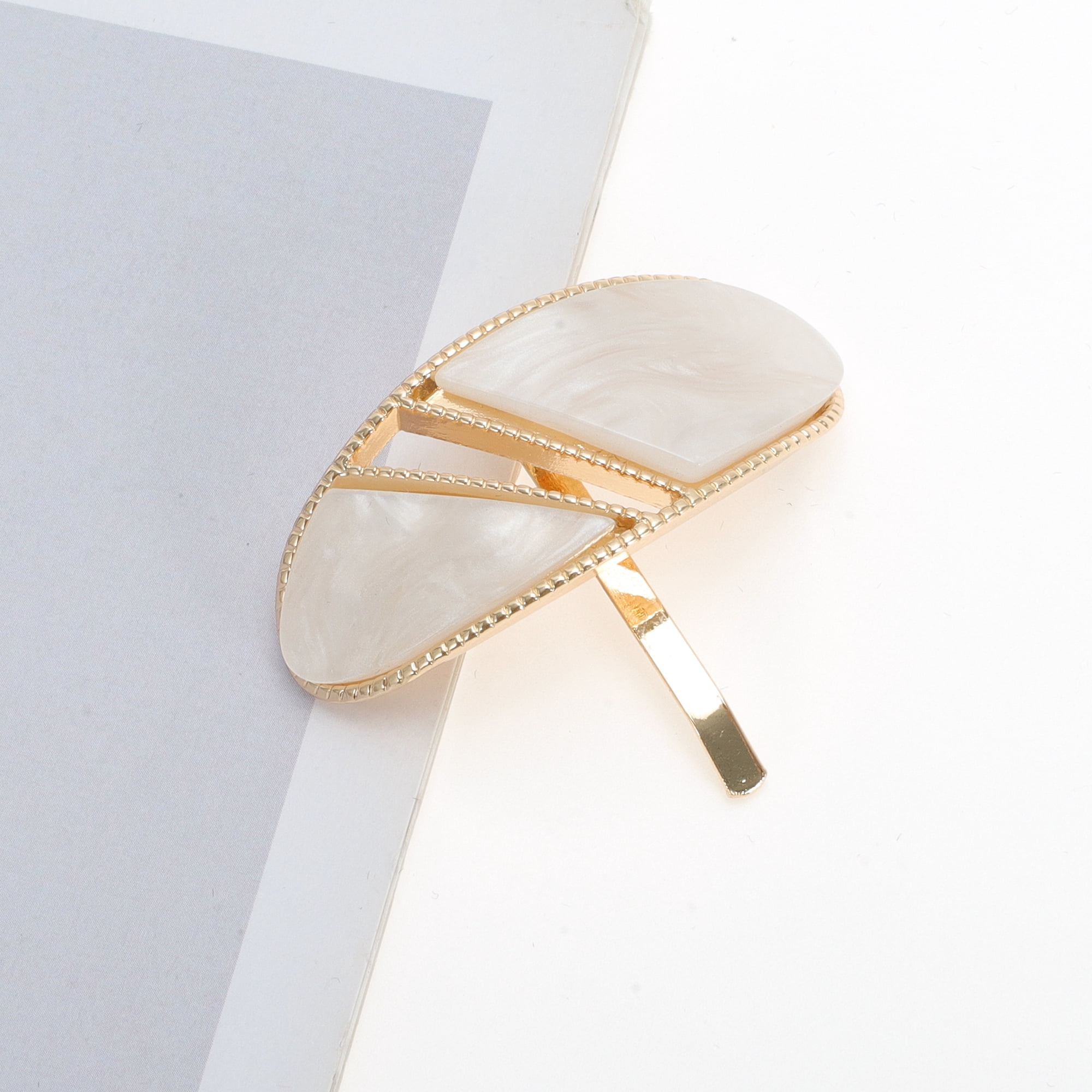 Unique Bargains Stylish Hollow Out Ponytail Buckle Hair Clip for Women 1 Pc Beige