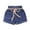 Blue, variant on Girls Denim Shorts with Adjustable Drawstring Waistband, High Waist Elastic Shorts for Kids Kids, Blue Casual Summer Play Shorts,Size 7-8T