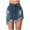 Blue, variant on Fesfesfes Skirts for Women Solid Blue High Waist Buttons Leisure Short Casual Mini Skirt