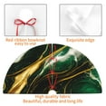 thumbnail image 4 of Lsque Green Marble Print Christmas Tree Skirt, Tree Skirt with Ties or Velcro, Perfect for Holiday Decorations, Halloween, and New Year-30", 4 of 7