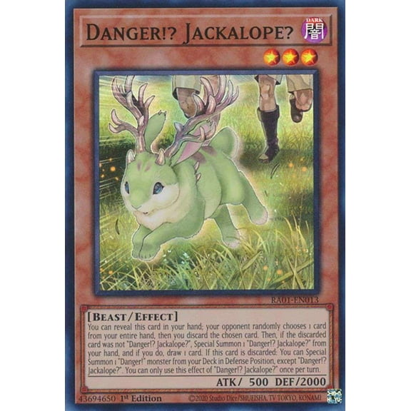 YuGiOh 25th Anniversary Rarity Collection Secret Rare Danger!? Jackalope? RA01-EN013