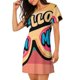 thumbnail image 2 of Fotbe Hello Summer Bata de Dormir para Mujer con Estampado, Camisón de Algodón de Manga Corta, Ropa de Dormir Casual, 2 of 6