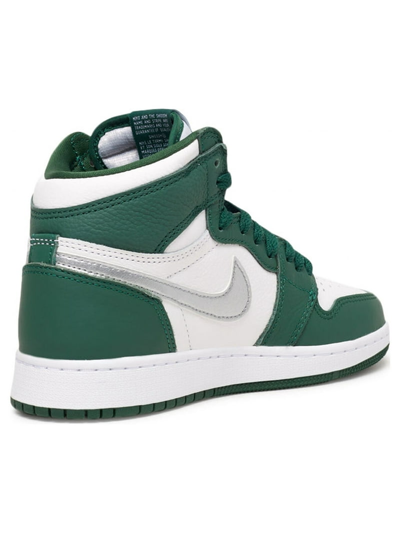 Big Kid's Jordan 1 Retro High OG Gorge Green/Metallic Slver