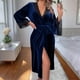 thumbnail image 1 of HongQid Women's Kimono Robe Bathrobe Lightweight Soft Sleepwear V Neck Comfort Perfect Robe, 1 of 4