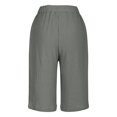 thumbnail image 3 of Womens Sweatpants High Waisted Knee Length Wide Leg Casual Shorts Gray Fashion Outfits Clothes XXXXL, 3 of 3