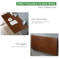 thumbnail image 4 of 31.5" Wall Mounted Folding Table Solid Pinewood Floating Desk Heavy Duty Workbench Computer Bar Dining Table for Laundry Room Small Space Office, Brown, 4 of 7