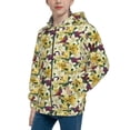 thumbnail image 2 of Sikiie Lilies Flowers Zip Up Hoodie Teenage, hoodies for Teenage, Zipper Sweatshirt Jacket for Daily, Traveling-Medium, 2 of 6