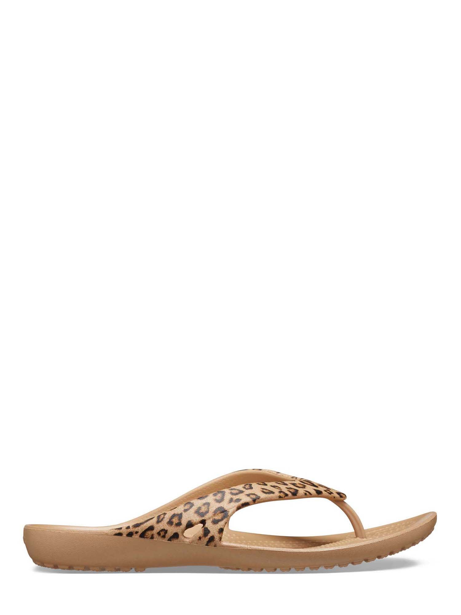 Crocs Women's Kadee II Leopard Printed Flip Flop Sandals