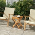 thumbnail image 4 of Gymax Outdoor Folding Side Table Hardwood Compact Patio Table, Natural, 1 Count, 4 of 8