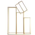 thumbnail image 6 of BalsaCircle 4 Gold Matte Metal Geometric Rectangular Stands Flower Vase Holders Party Wedding, 6 of 8