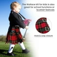 thumbnail image 4 of Clan Wallace Red Tartan Kilt for Kids, 100% Acrylic Tartan Kilt of Childrens, Traditional Scottish Black and Red Kilt for Boys and Girls. (Clan Wallace, 29"-32" W X 19" L 10-11 Years), 4 of 5