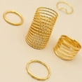 thumbnail image 3 of Opvise 5Pcs Women Knuckle Rings Multi Circles Simple Adjustable Elasticity Finger Rings Jewelry Accessories, 3 of 8