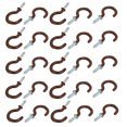 thumbnail image 1 of Unique Bargains 1 Inch Plastic Coated Screw-in Open Cup Ceiling Hooks Hangers Brown 25pcs, 1 of 2