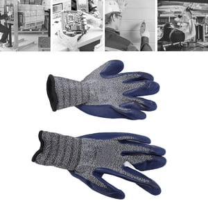 Gants de travail, fil de polyester facile à laver respirant Emporter des gants de travail en caoutchouc antidérapant pour mécanicien