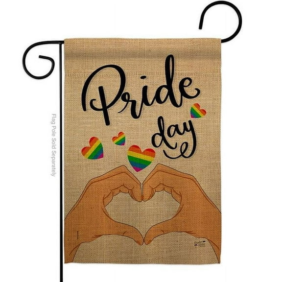 G135209-BO Love Pride Support 13 x 18.5 in. Double-Sided Decorative Vertical Garden Flags for House Decoration Banner Yard Gift