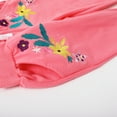 thumbnail image 5 of HILEELANG Toddler Girls（Age:12M-7Y) Cotton Joggers Sweatpants Floral Embroidery Drawstring Waist and Pockets-Pink Blue Casual Athletic Pants for Kids 3T, 5 of 8