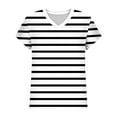 thumbnail image 3 of Maean Womens Plus Size Shirts Striped Short Sleeve Tee Crew Neck Causal Summer Tshirts Tops S-3XL, 3 of 5