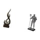 thumbnail image 5 of Escultura moderna de resina de un caballero de la llama, figura abstracta de arte de fuego, adorno decorativo de mesa para sala de estar, dormitorio,, 5 of 8