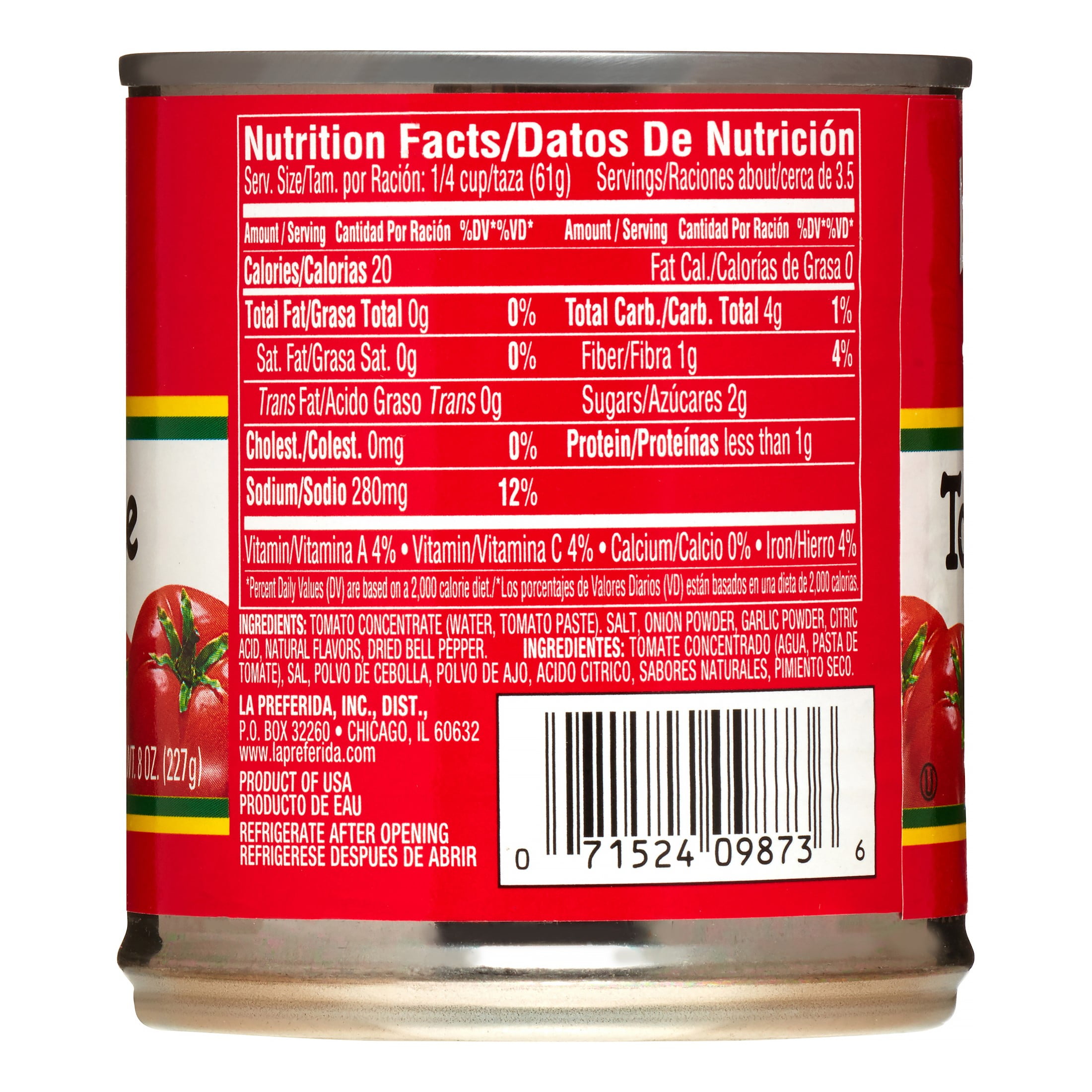 La Preferida Spanish Style Tomato Sauce, 8 oz