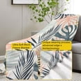 thumbnail image 3 of Tropical Leaves Fleece Blanket Gifts for Adults and Kids, Colorful Botanical Cozy Throw Blanket, Soft Warm Plush Boho Blanket for Home Decor, 60x80 Inches, 3 of 6