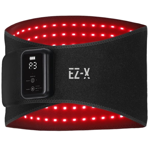 EZ-X Red Light Belt - Wireless Red and Infrared LED Light Waist Wrap with Vibration Massage- 315 LEDs- 660nm 850nm