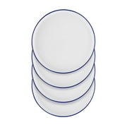 Mainstays Blue Rim Stoneware Dinner Plate, 10.1 in