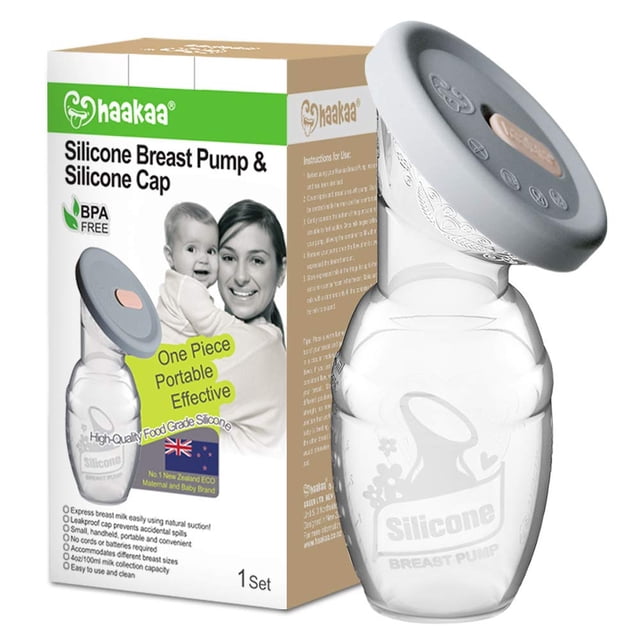 Haakaa Manual Extractor de leche 4oz / 100ml + Tapa Silicona haakaa haakaa