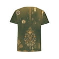 thumbnail image 3 of Women Summer Vintage T-Shirts Floral Printed Tops Crew Neck Tee Shirts Loose Fitted Tees Elegant Trendy Blouses Going Out Outfits Clothing, 3 of 4