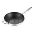 thumbnail image 1 of Stainless Steel Wok Pan Double Sided  3 Layer Prevent Sticking Easy Cleaning Wok for Kitchen, 1 of 5