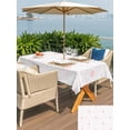 thumbnail image 4 of Easter Bunny Outdoor Tablecloth - 52x70 Inch Rectangle Dining Table Cover, Pink Eggs Cute Rabbits Cartoon Waterproof Outdoor Table Cloth with Umbrella Hole & Zipper for Picnic/Patio/Party, 4 of 7