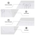thumbnail image 5 of Migroa Men's Linen Pants Lightweight Drawstring Elastic Waist Pockets Loose Fit Straight Legs Summer Beach Vacation Yoga Trousers White M, 5 of 8