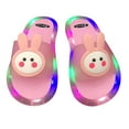 thumbnail image 4 of Toddler Kids Bunny Slippers for Baby Boys 3 Slippers Girls Slippers for Girls Princess Stylish Cartoon Light Indoor Outdoor Non- Slippers Toddler Slipper Size 9 Shower Slipper 2-5Y Kids Winter Sli, 4 of 4
