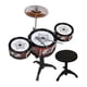 thumbnail image 3 of Batería de jazz para niños, juguetes de batería para niños pequeños, instrumentos musicales de percusión, juguetes educativos, regalos para niños y ni Tambor y Taburete S, 3 of 8