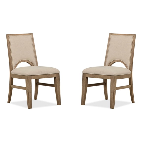 Magnussen Home Tristan Swiss Coffee Upholstered Side Chair Two Pack