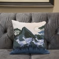 thumbnail image 5 of 18x18 Blue Deer Blown Seam Broadcloth Animal Print Throw Pillow, 5 of 5